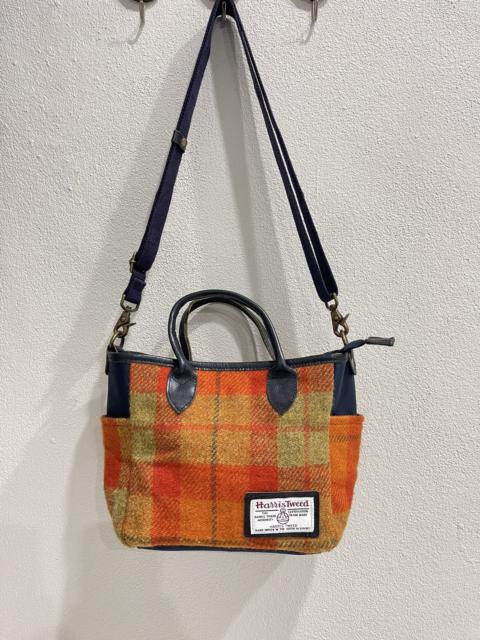 Other Designers Vintage Harris Tweed X BPQC 2 Way Orange Plaid Wool Bag