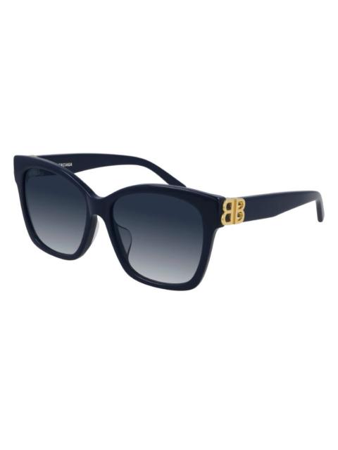 BALENCIAGA Balenciaga Blue Square Ladies Sunglasses BB0102SA 005 57