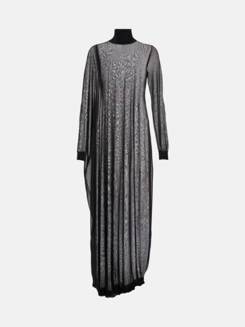 Alaïa Sheer high-neck maxi dress