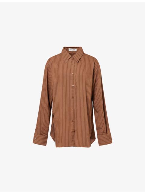 The Frankie Shop Peri Striped Woven Shirt