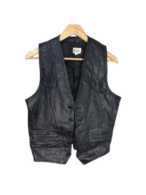 Japanese Brand - aviator's allix leather vest jacket