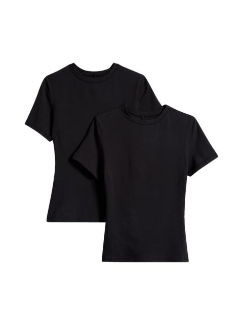 SKIMS SKIMS 2-Pack Stretch Cotton Jersey T-Shirt in Soot at Nordstrom