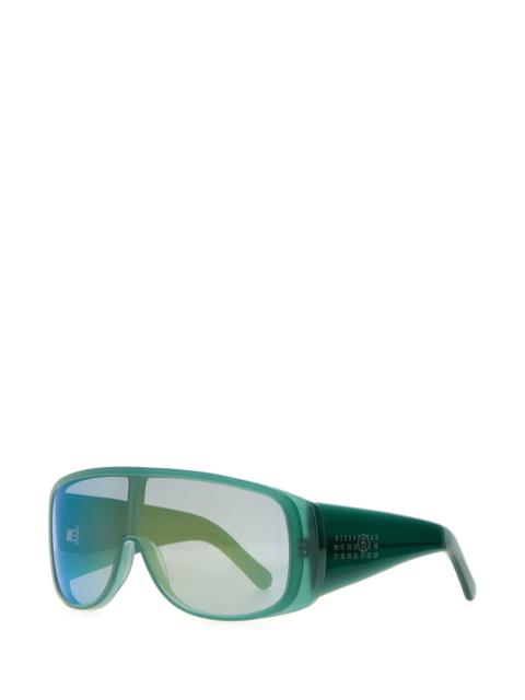 MM6 Maison Margiela Green acetate sunglasses
