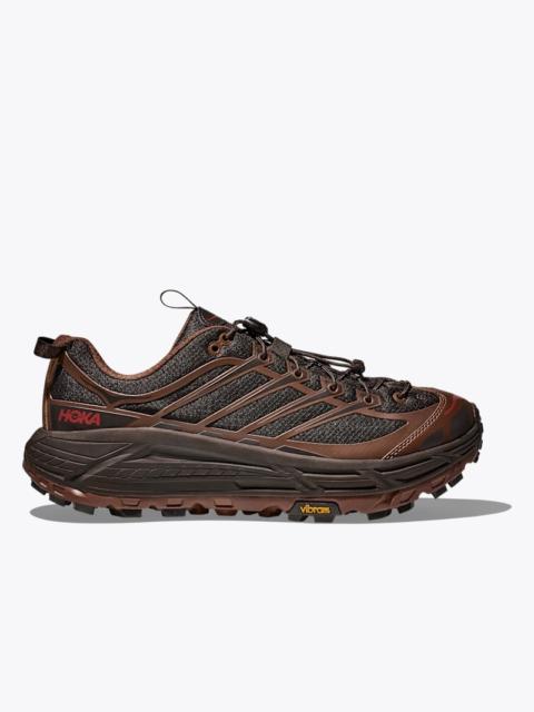HOKA Mafate Three2 Shoes in Cast Iron/Mineral Brown