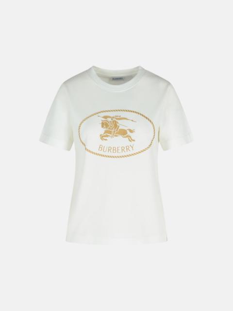 Burberry IVORY COTTON T-SHIRT