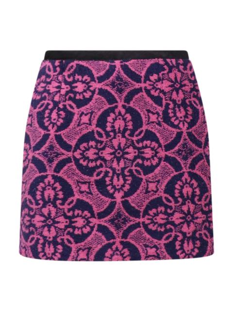 Marine Serre ORIENTAL TOWELS MINI SKIRT | FUCHSIA