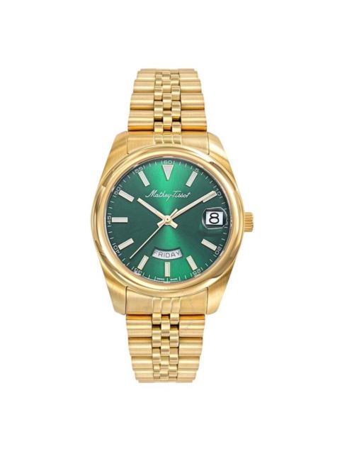Other Designers Mathey-Tissot Mathy Day-Date Quartz Green Dial Men's Watch D510PV
