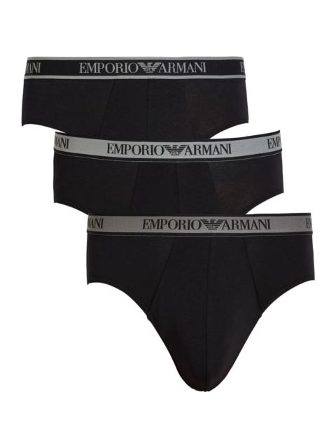 EMPORIO ARMANI Emporio Armani Logo Stretch-cotton Briefs