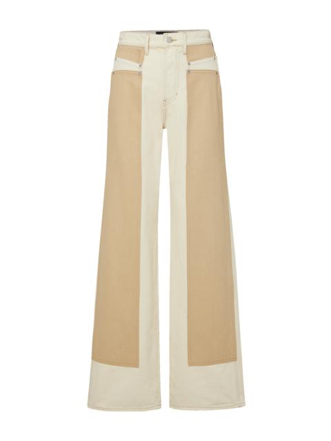 VERONICA BEARD TAYLOR COLOR-BLOCK WIDE-LEG JEAN