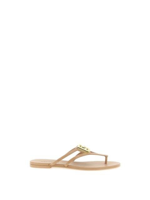 Dolce & Gabbana DOLCE&GABBANA Beige Rubber Slides New & Authentic (Women's s