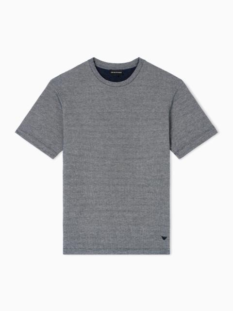 EMPORIO ARMANI ASV TWO-TONE JERSEY KNIT T-SHIRT
