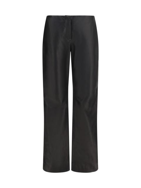 TOTEME Toteme Easy Leather Trousers Black