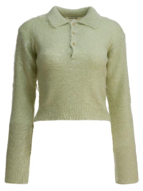 AURALEE Auralee Women Mohair And Wool Polo Sweater