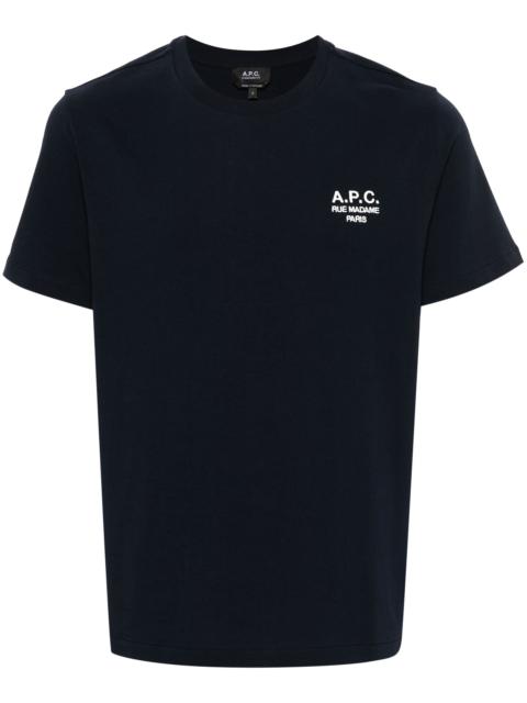 A.P.C. Logo-embroidered Cotton T-shirt