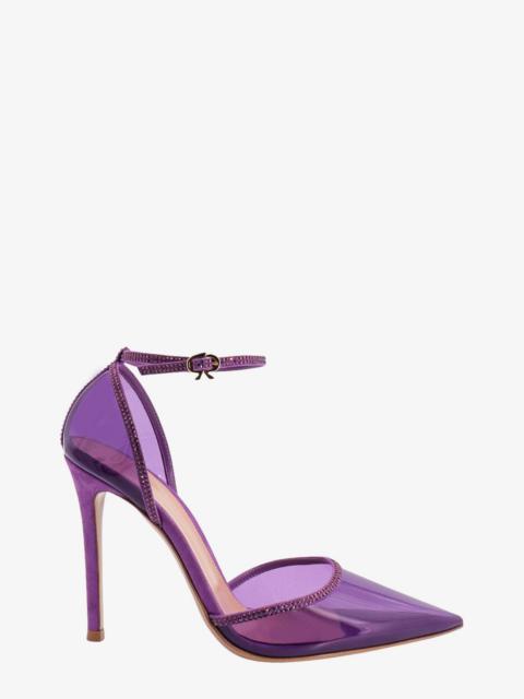 Gianvito Rossi Pvc Décolleté With Rhinestone Profiles