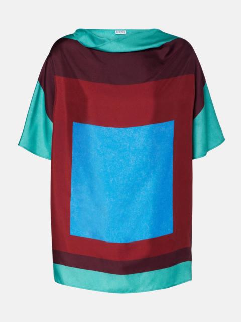Loewe Printed silk satin top