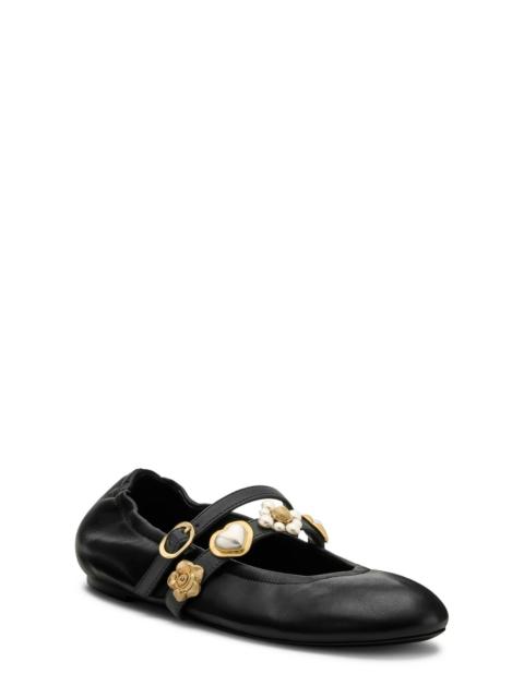 Stuart Weitzman Stuart Weitzman Socharming Mary Jane Flat in Black at Nordstrom