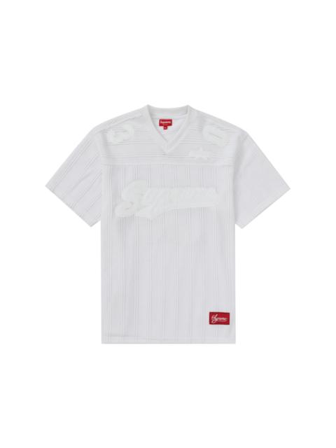 Supreme Supreme Mesh Stripe Football Jersey White