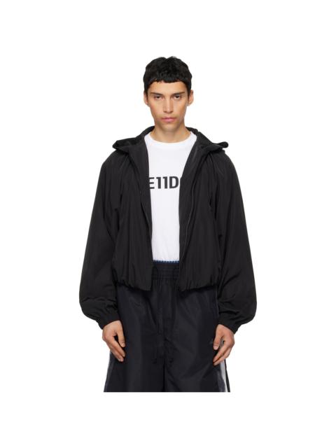 We11done Black Gathered Neck Hoodie Jacket