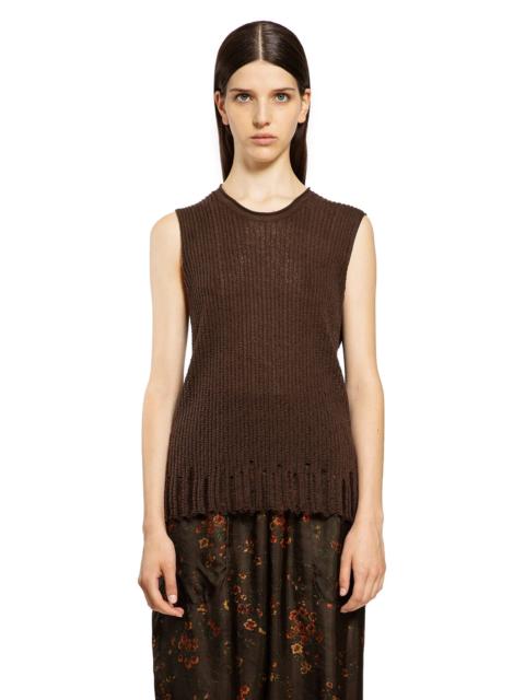UMA WANG Cotton-Silk-Knit-Sleeveless-Top