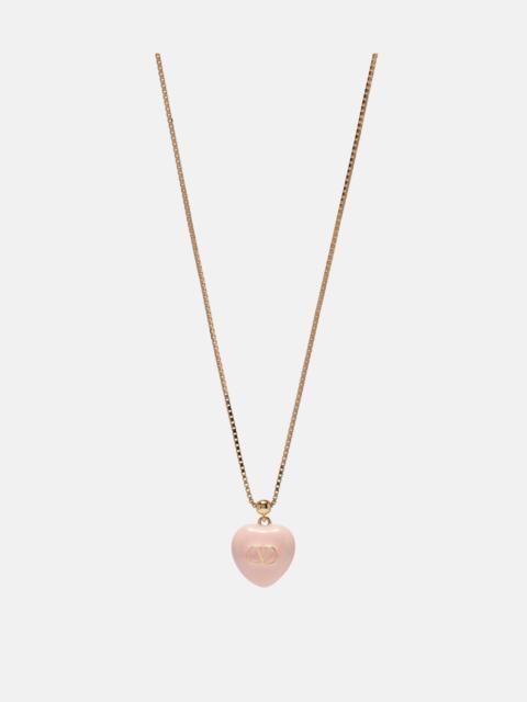Valentino VLogo enamel pendant necklace