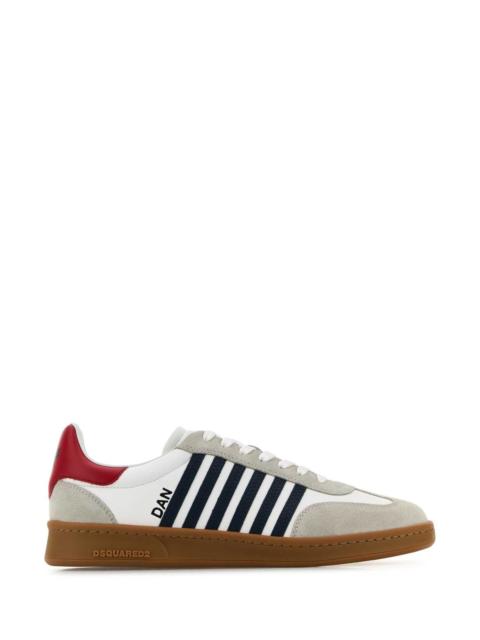 DSQUARED2 Dsquared Men White Leather Boxer Sneakers