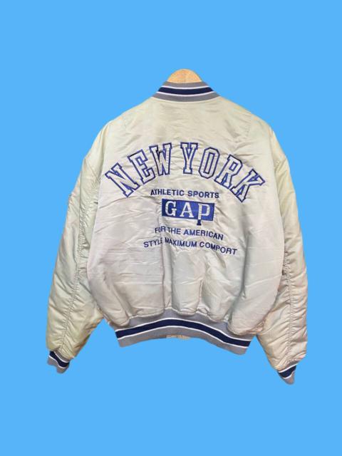 Other Designers Gap - Vintage 80s Embroidered Gap Bomber Jacket