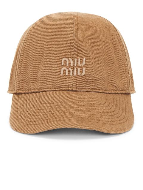 Miu Miu Drill Washed Baseball Hat