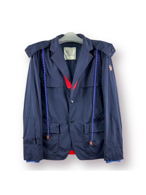 🔥 MONCLER GRENOBLE ANCELLE HOODIE SKI JACKET - BLUE