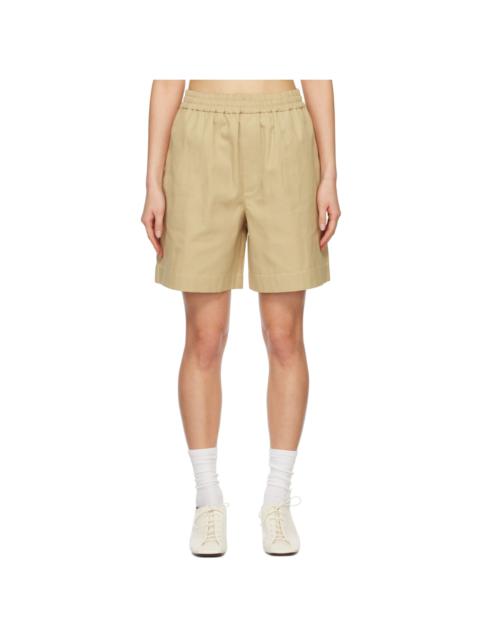 ARCH THE Beige Half Band Shorts