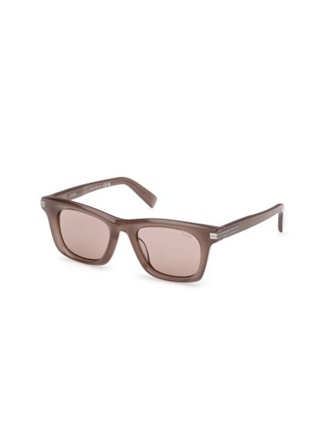 ZEGNA Zegna Brown Square Men's Sunglasses EZ0270-F 51E 52