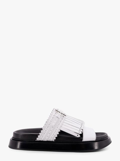 Alexander Mcqueen Leather Sandals With Fringe