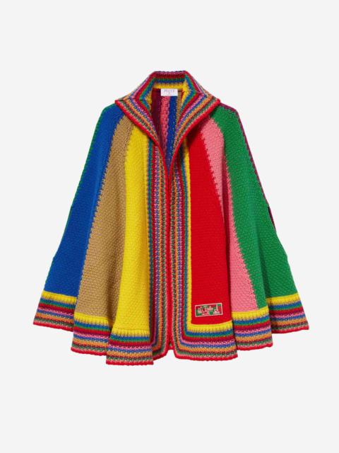 PUCCI MULTICOLOR CAPE COAT