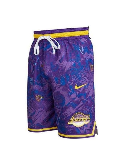 Nike Men's Nike Lakers Sports Knit Purple Shorts DJ4036-504