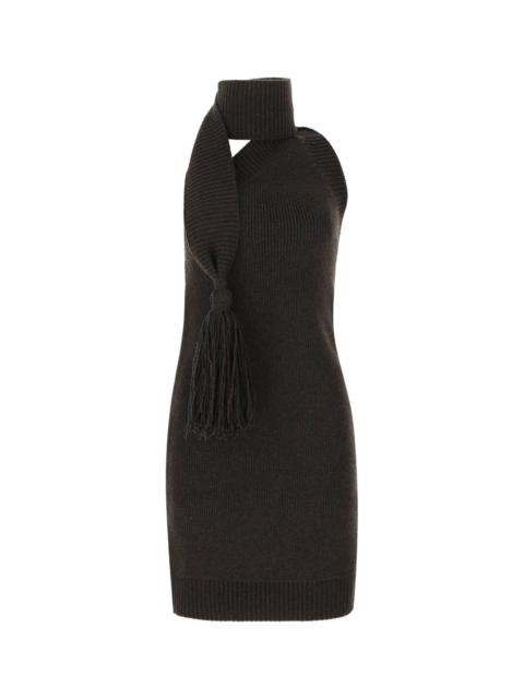 Bottega Veneta Bottega Veneta Women Dark Brown Wool Mini Dress