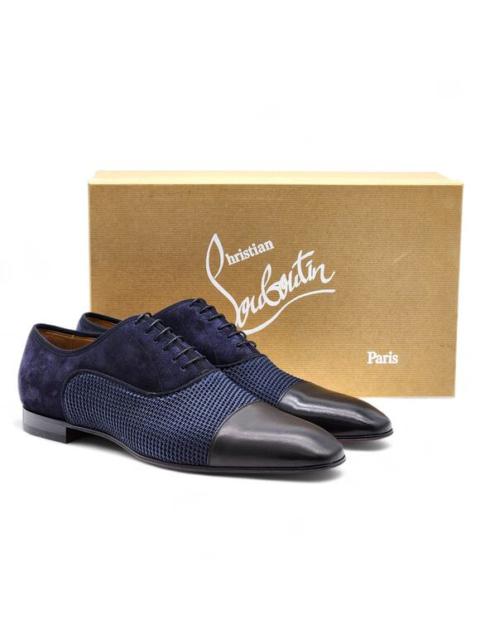 Christian Louboutin Christian Louboutin Greggo Leather and Suede Oxford Shoes - Blue EU 46 / US 13