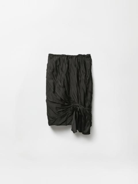 VERSACE Draped Envers-Satin Midi Skirt