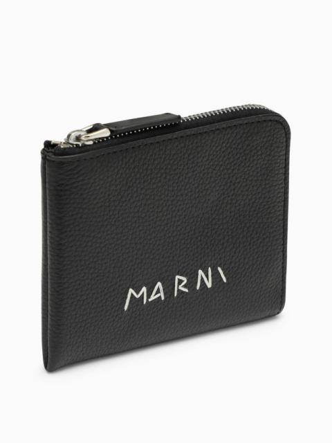 Marni Black Zipped Wallet With Logo Men