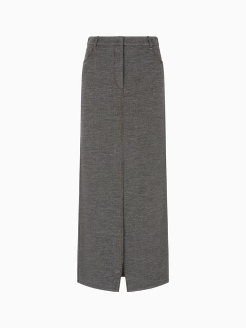 GIORGIO ARMANI LONG SKIRT IN WOOL JERSEY