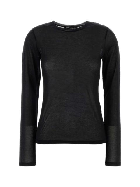 Our Legacy Our Legacy Women Black Cotton Blend T-Shirt