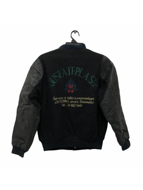 Other Designers Leather - Vintage varsity jacket Japan brand