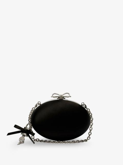 self-portrait Self Portrait Oval Satin Clutch Bag