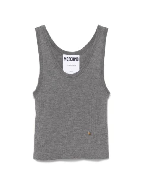 logo-lettering tank top