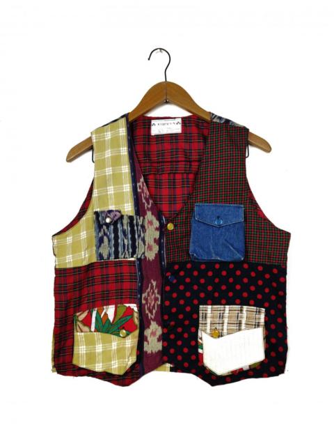 Other Designers Cross Colours - Ambition Japan Custom Patchwork Reconstruct Vest Jacket