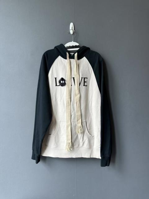 Loewe Loewe black and white color-blocked Totoro hoodie