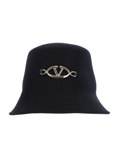 Valentino Midnight Blue Felt Bucket Hat