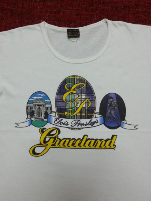 Other Designers Vintage - Vintage Elvis Presley tee Graceland Legend 90s Jimi Hendrix