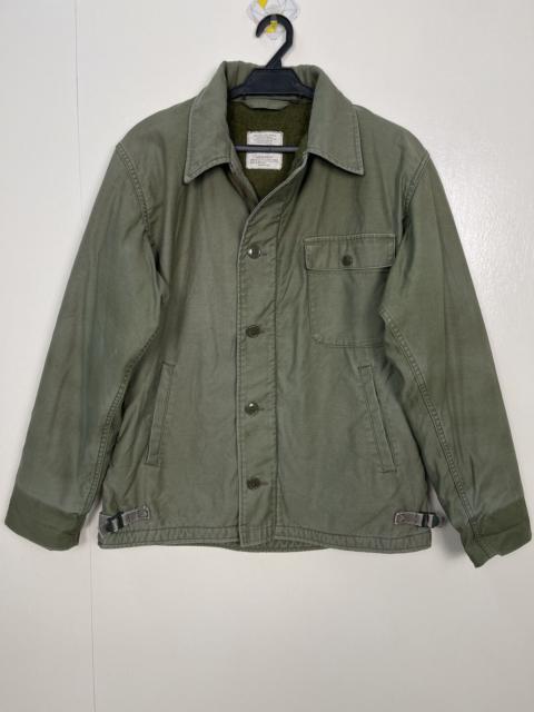 Other Designers VINTAGE 80s USN US NAVY A-2 DECK JACKET SCOVIL USA ZIPPER