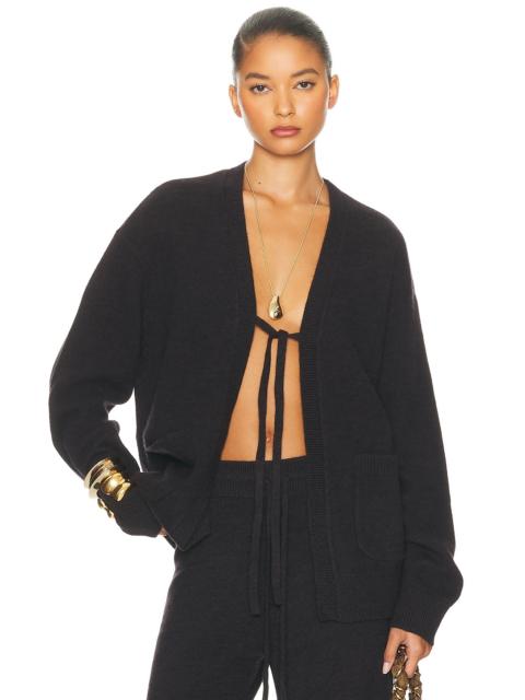 CELINE cardigan in argyle alpaca wool | REVERSIBLE