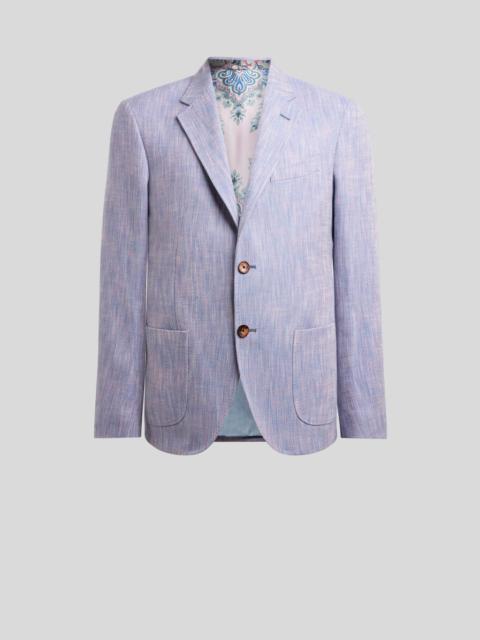 Etro SINGLE-BREASTED COTTON JACKET WITH CHEVRON MOTIF